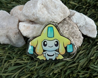Jirachi #385 Chibi Keychain 2" | Fan art | Cute Foodie Sticker | Laptop sticker | Vinyl waterproof sticker | Gift for Game lovers