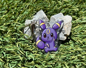 Umbreon #197 Chibi Keychain 2" | Fan art | Cute Foodie Sticker | Laptop sticker | Vinyl waterproof sticker | Gift for Game lovers