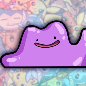 Ditto Peeker sticker | Fan art | INDOOR USE ONLY | Laptop sticker | Vinyl waterproof sticker | Gift for Game lovers
