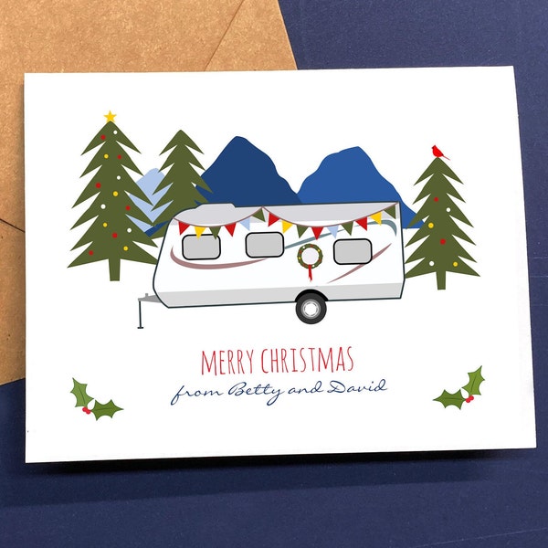Unique Holiday Cards with Christmas Camper