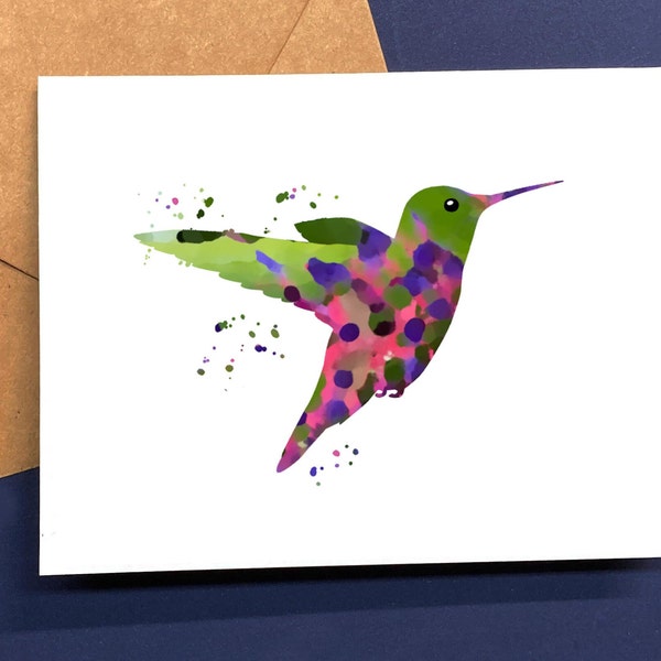 Hummingbird Card, Nature Lover Cards, Humming Bird Gifts