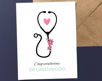 Doctor Graduation Card, New Nurse, Congratulations Card