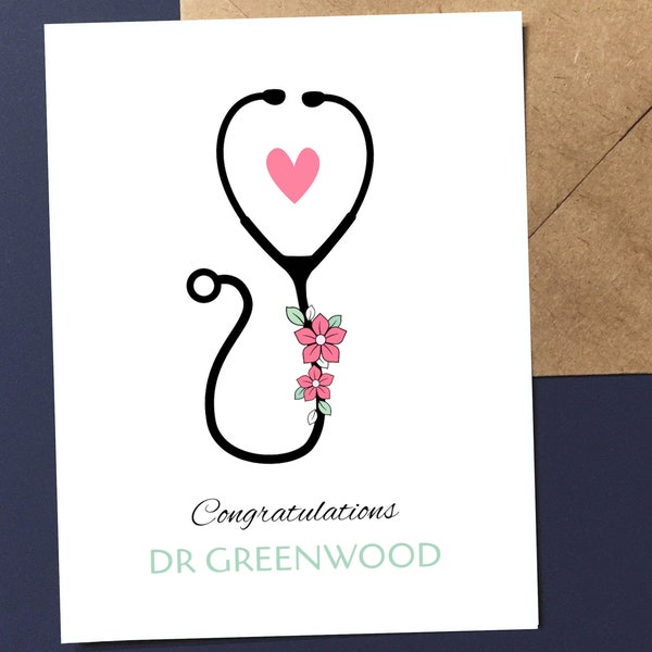 Doctor Graduation Card, New Nurse, Congratulations Card