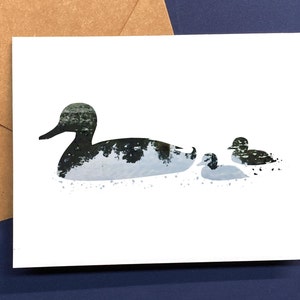 Duck Mom Card with Custom Baby Ducks Illustration, Mother Birthday
