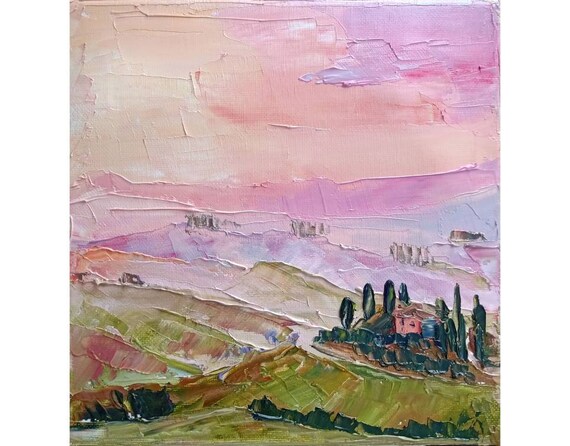 Tuscany art Impasto Oil Painting Style, Impressionist Art