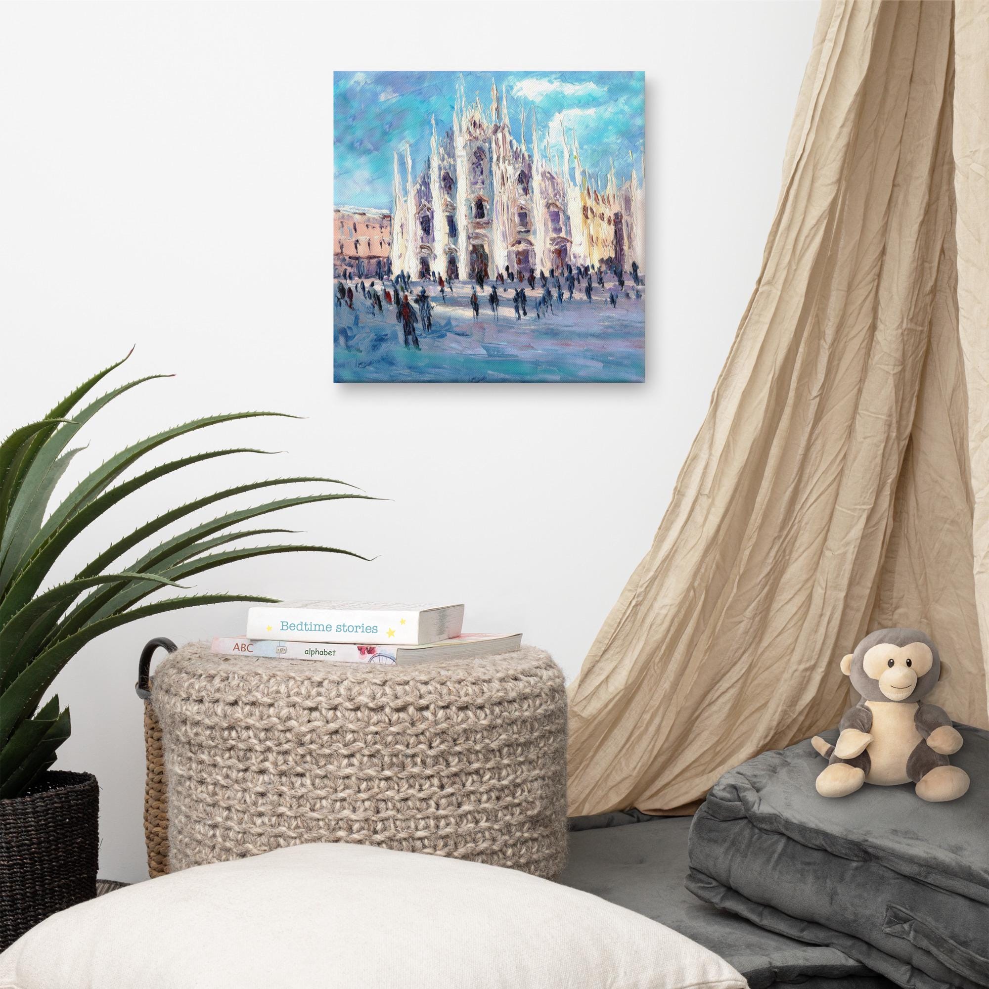 ミラノ大聖堂の油絵、イタリア美術、ミラノのドゥオーモ - Etsy 日本