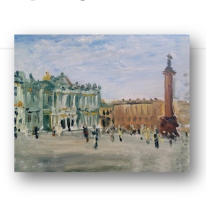 Saint Petersburg Oil Painting: Impasto Cityscape Art on Canvas