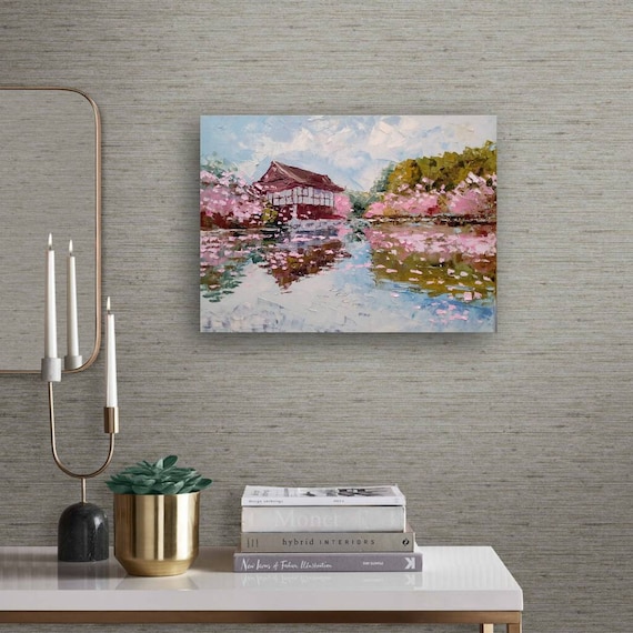 Japan Cherry blossom painting Original art cherry blossom Kioto Japan
