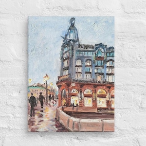 Saint Petersburg Art: Handmade Oil Painting Canvas Print