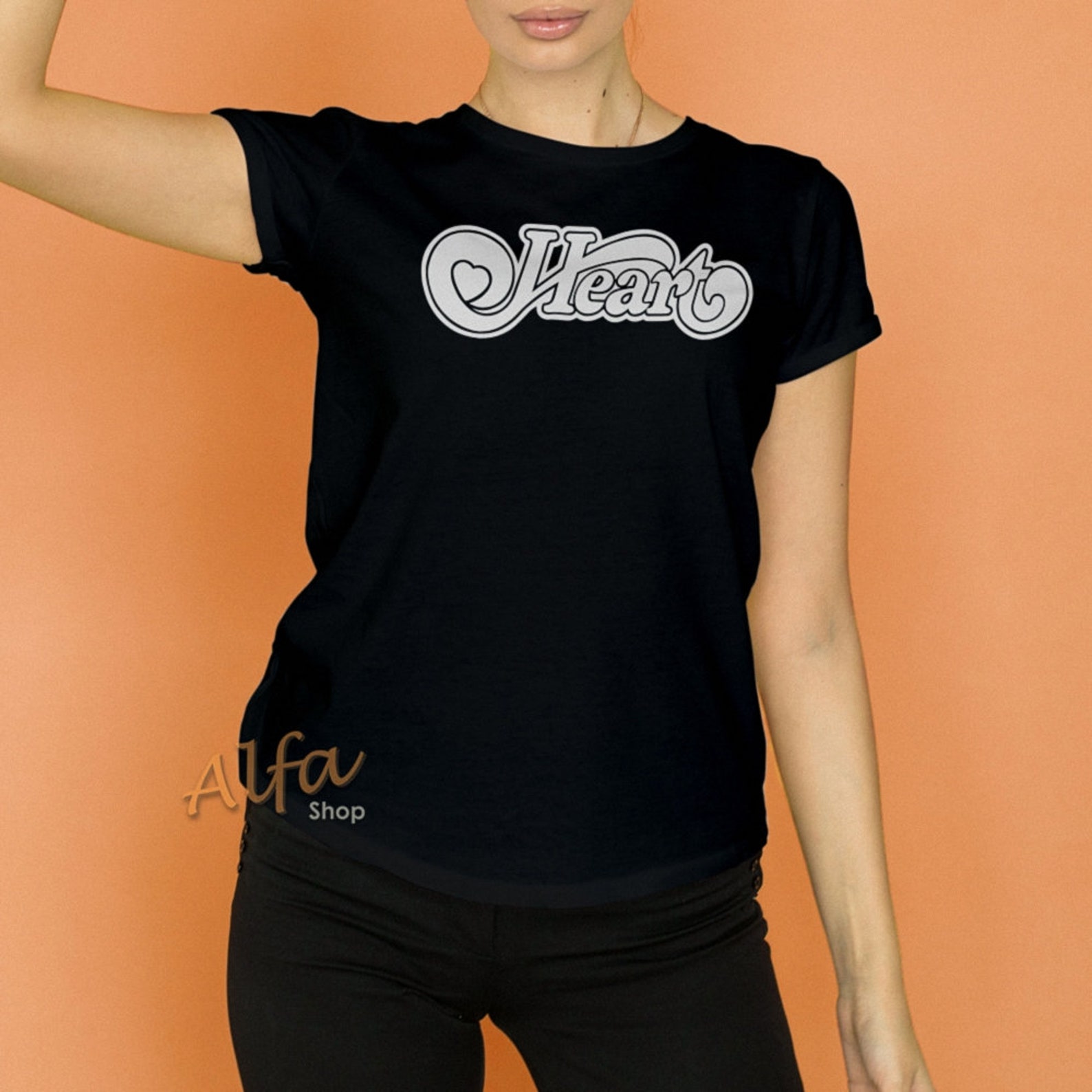 Heart Band Women TShirt American Rock Music Band Annn Wilson Etsy