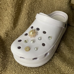 Bling Crocs Chain Charm Set / Diamond Crocs Charm / Pearl Crocs Charm / Bling Crocs Charms Strap / Charm for Girls Adult Women Shoes Gift