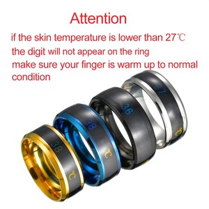 Finger Ring Smart Sensor Body Temperature Ring Stainless Steel | Etsy