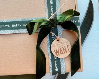 Something gift tags, Christmas gift tags, Intentional gift tag, Minimal gift tag, Want need wear read wood gift tags, simplified Christmas