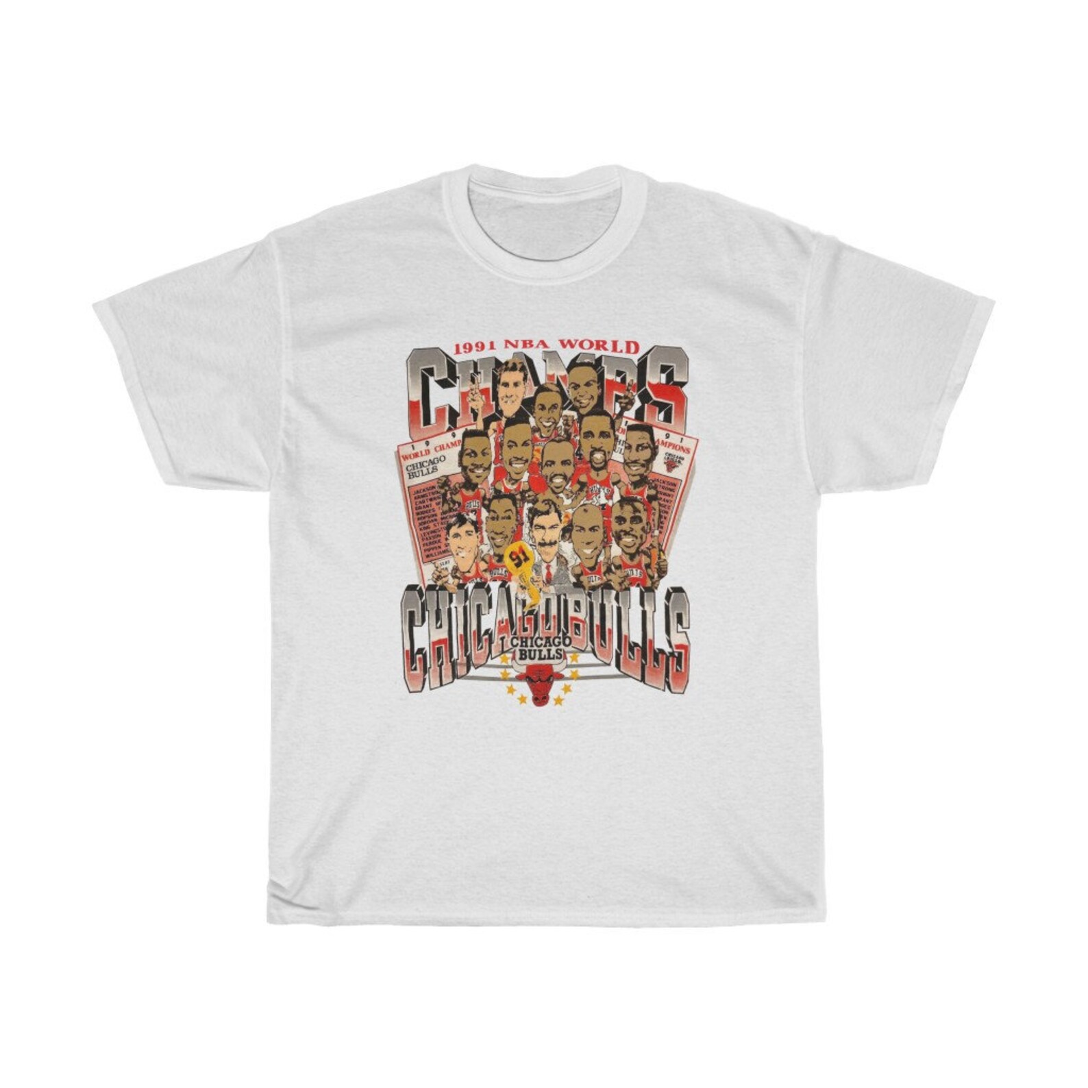 chicago bulls 1991 shirt