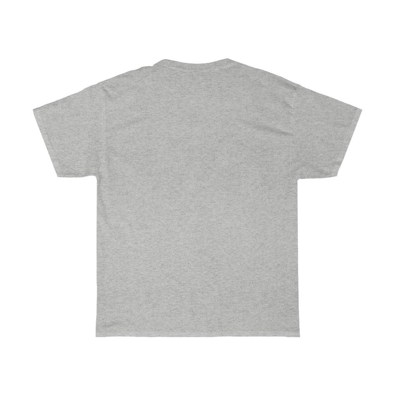 May include: A heather grey t-shirt with short sleeves.