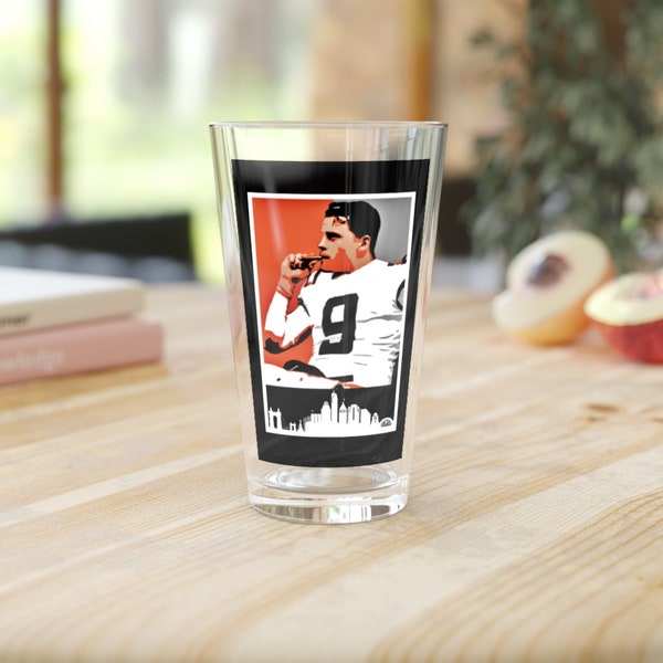 Joe Burrow Jeaux Burreaux Cajun Cincinnati Bengals 160z Pint Craft Beer Drink Glass #1 #9 Sweat Shirt