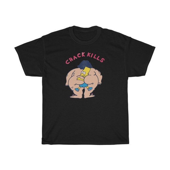 90s Bart Simpson Crack Kills Parody Tee T-shirt War on Drugs 1990s