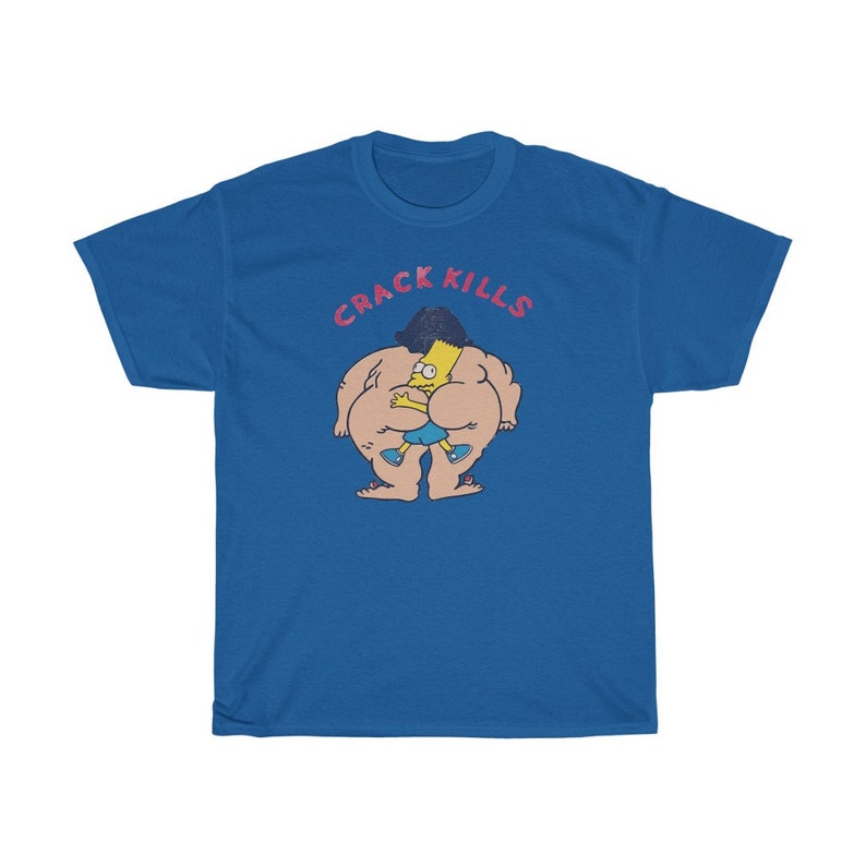 90s Bart Simpson Crack Kills Parody Tee T-Shirt War On Drugs 1990s Funny Simpsons image 10