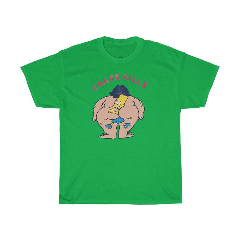 90s Bart Simpson Crack Kills Parody Tee T-Shirt War On Drugs 1990s Funny Simpsons image 8