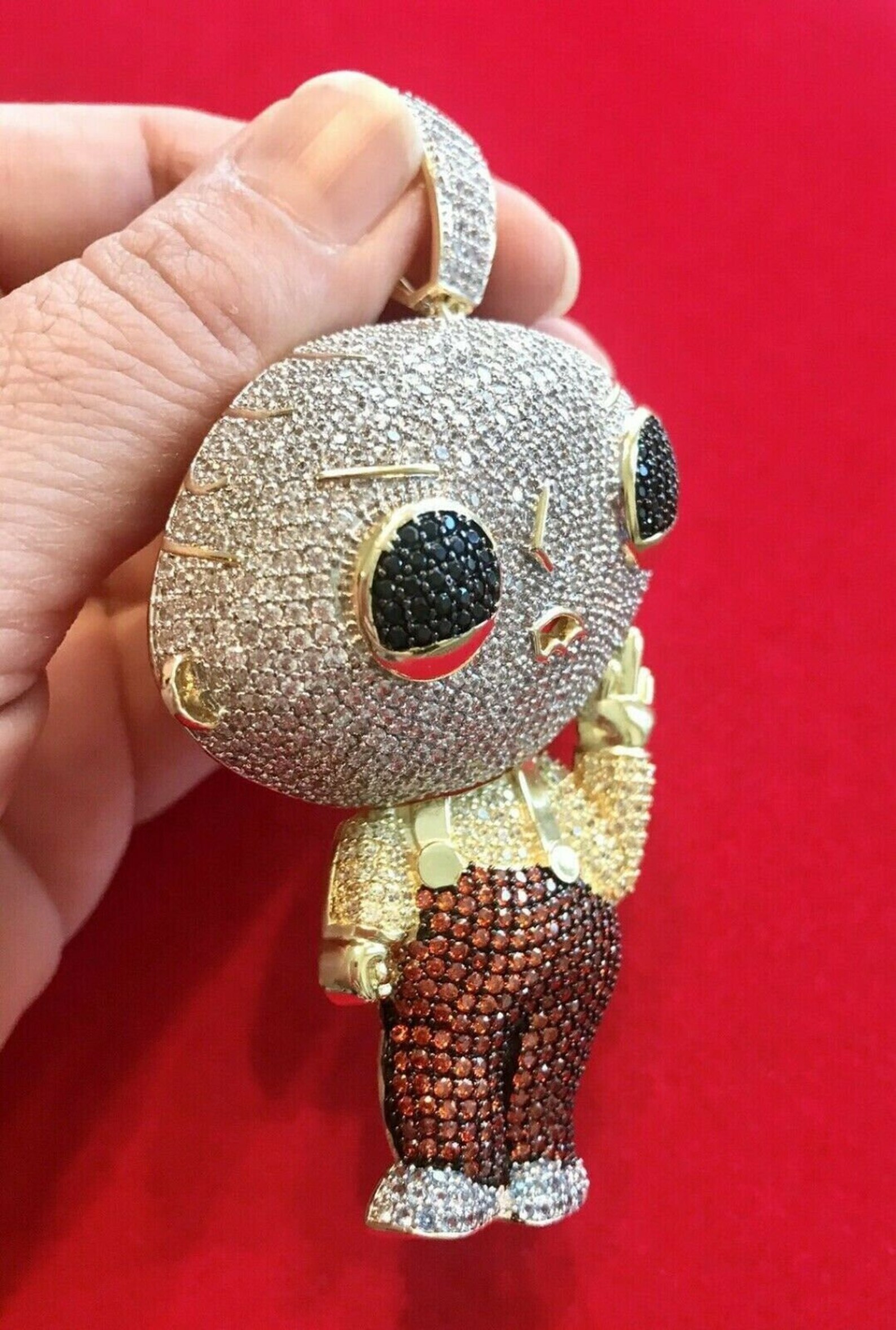 2.50 ct Diamond Cartoon Pendant Mens Iced out Cartoon Pendant Etsy