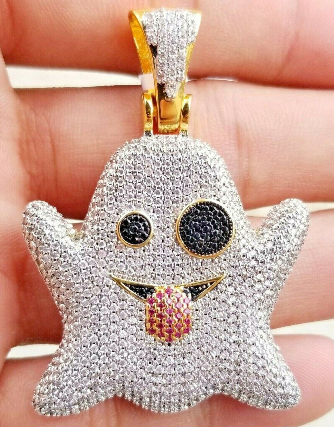 3.00 Ct Diamond Cartoon Pendant Mens Iced out Cartoon Pendant Etsy