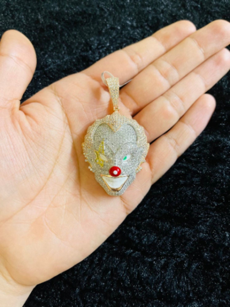 1.75 ct Diamond Joker Pendant Diamond Hip Hop Pendant Joker Etsy