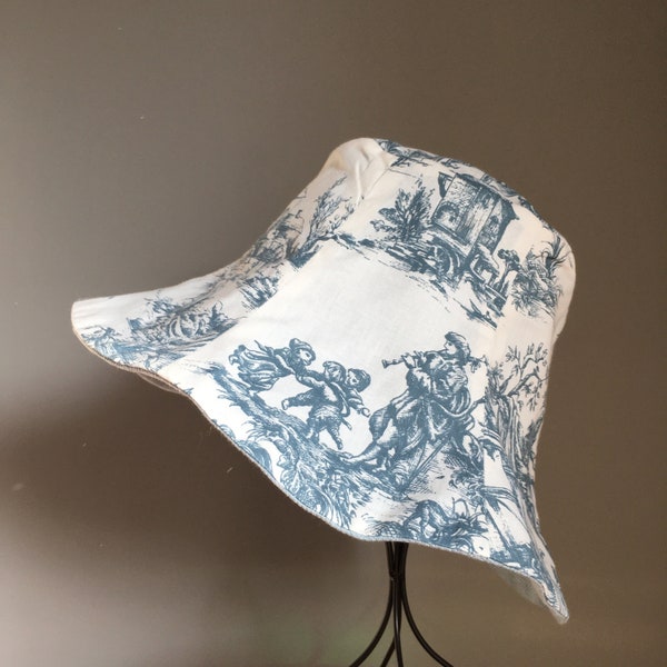 Chapeau de soleil SERAPHINE bleu reversible