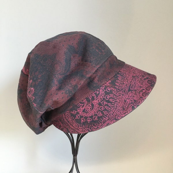 Chapeau slouchy TAMIKA parme arabesque