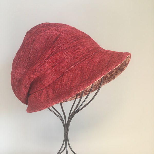 Chapeau ISAO  velours bordeaux