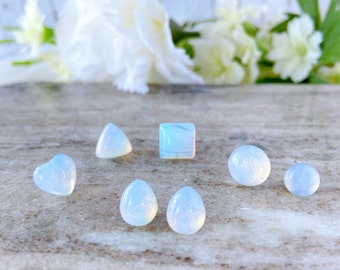 Opalite Moonstone Hypoallergenic Surgical Steel Stud Earrings