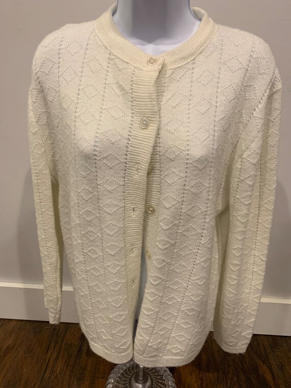 Vintage white cardigan hot sale