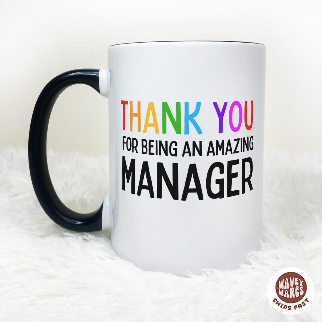 Custom Awesome Manager Thank You Boss Gift Birthday Christmas Mug ...