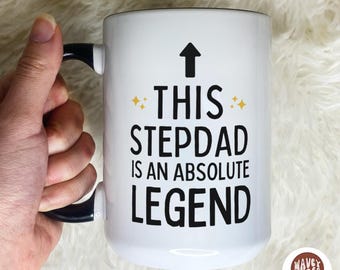 Regalo divertido para padrastro, taza para papá, regalos para el día del padre para padrastro, taza para papá, regalos para padrastro, regalo extra para papá de hijastros, hijastra e hijastro