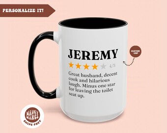 Personalized Name Star Review Funny Coffee Mug, Name Definition Cup, Definition Mug, Name Rating Gift, Custom Name Mug, Name Meaning Mug