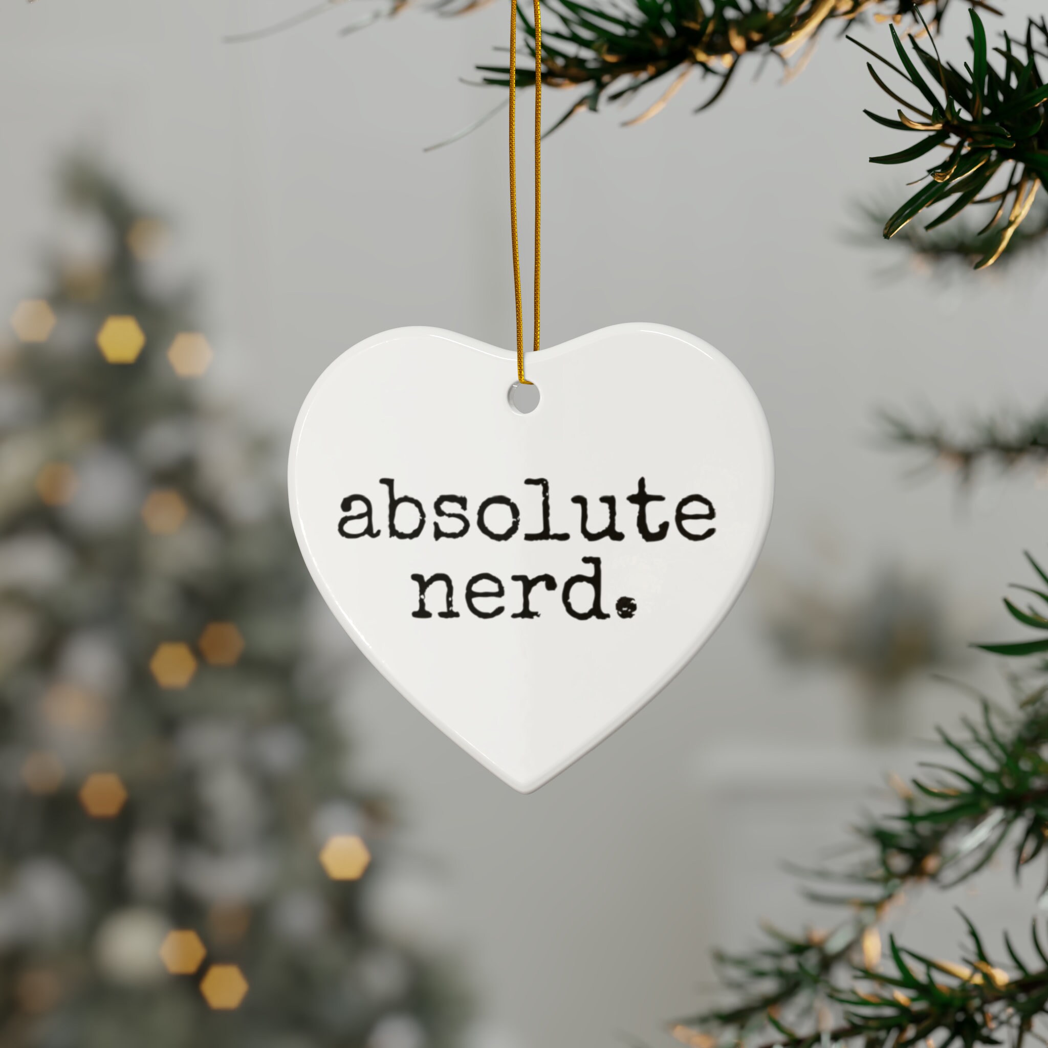 Absolute Nerd Funny Ornament, Gift for Smart Friend, Book Nerd, Math ...