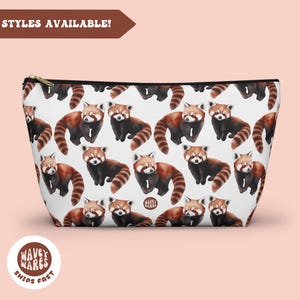 Red Pandas Cute Toiletry Bag, Cute Red Panda Gift, Animal Lover, Travel Bag, Cosmetic Bag, Makeup Bag, Make Up Bag, Raccoon Gift Pencil Case