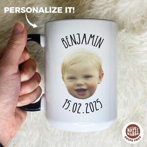 Custom Kids Photo Coffee Cup, Personalized Baby Face Photo Custom Baby Face Mug Name Birthday Personalized Photo Mug For Dad Mothers Day Mug