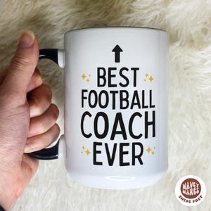 Best Football Coach Thank You Coffee Mug, American Football Gift For Coach Personalized Coach Gift Custom Coach Gift Idea Soccer Coach Gift
