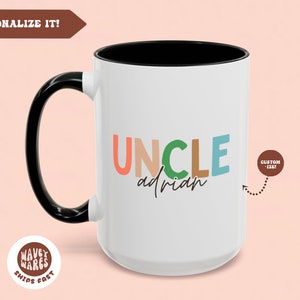 Personalized Uncle Name Mug, Custom New Uncle Gift, Aunt Gift, Uncle Cups Pregnancy Reveal, Promoted to uncle, Pregnancy Announcement