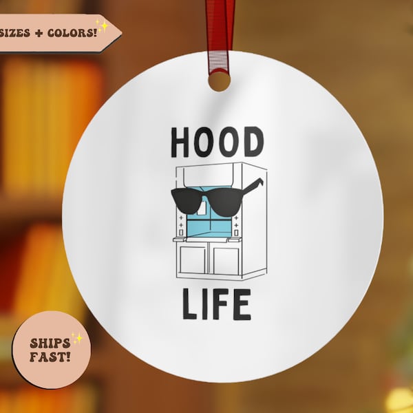 Funny Science Ornament, Hood Life, Fumehood Decor, Chemistry Gift, STEM Gift, Biology Gift, Biochemistry Gift, Scientist Gift, Biology Gift