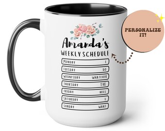 Retirement Mug Gifts For Women, Retirement Schedule Mug, Retirement Mug Gifts, Retirement Mug, Retired Coffee Mug, Teacher Retirement Mug