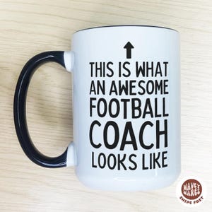 Awesome Football Coach Coffee Mug Cup, American Football Gift For Coach, Personalized Coach Gift Custom Coach Gift Ideas, Soccer Coach Gift