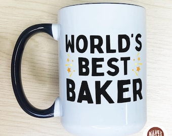 World's Best Baker Gift Personalized Coffee Mug Baking Cup Cooking Gift Box Gift Bread Baking Gift Cooking Lover Chef Gift Mothers Day Gift