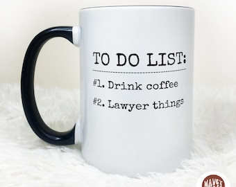 Regalo personalizado para abogado, taza de café personalizada para abogado, taza para estudiante de derecho, taza con lágrimas, taza de la facultad de derecho, graduación del examen de abogacía, taza divertida para abogado