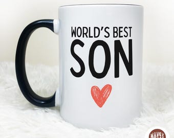 Personalized World's Best Son Coffee Mug, Custom Gift for Son, Coffee Cup, Son Birthday Gift, Son Christmas Present, Son Appreciation Gift