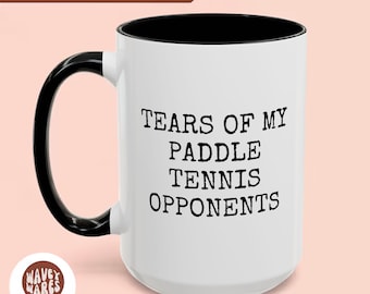 Taza de café divertida de pádel, lágrimas de mis oponentes de pádel, regalos para jugadores de pádel, decoración de pádel, regalo de entrenador