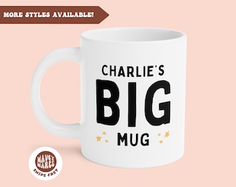 20 oz. BIG Mug, Personalized JUMBO Mug, Custom Funny Gift 15oz. Big Mug, Personalised Mug, Funny Coffee Mug, Tea Mug, Custom Large Name Mug