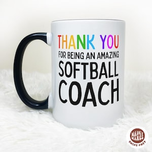 Personalisierte Softball-Trainer Geschenk Danke Geschenk für Trainer, Geschenk für Softball-Trainer, Softball-Trainer-Kaffeetasse Softball-Trainer Geschenk