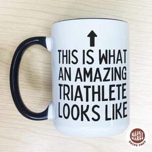 Amazing Triathlete gift, custom birthday gift, personalized mug, Triathlon funny Mug Triathlon Cup Triathlete Gift runner biker ironman gift