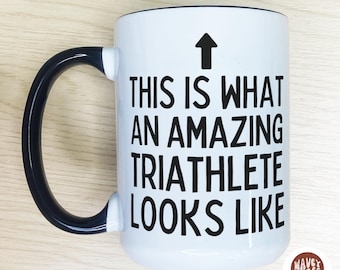 Amazing Triathlete gift, custom birthday gift, personalized mug, Triathlon funny Mug Triathlon Cup Triathlete Gift runner biker ironman gift
